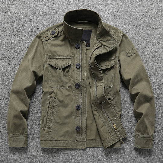Herren Gefütterte Utility-Fieldjacke mit Teddykragen und Mehrfachtaschen Nord Taschen