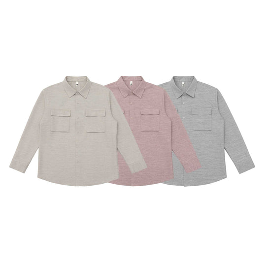 Damen Overshirt-Jacke mit Pattentaschen und verdeckter Druckknopfleiste Nord Taschen