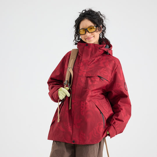 Herren Wasserdichte Outdoor-Softshelljacke mit Kapuze, hohem Stehkragen & Reißverschlusstaschen Nord Taschen