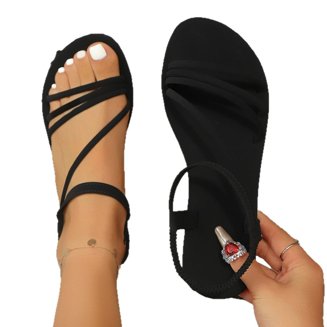 Damen Riemensandalen mit modischem Schnitt und verstellbaren Riemen