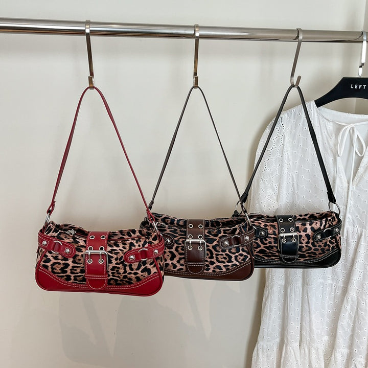 Damen stylische Umhängetasche mit Leo-Design und praktischem Tragegurt Nord Taschen