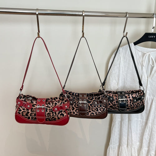 Damen stylische Umhängetasche mit Leo-Design und praktischem Tragegurt Nord Taschen