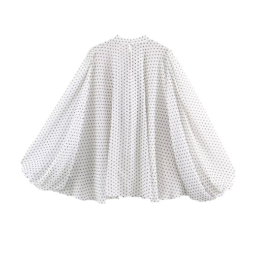 Damen Weite Chiffon‑Bluse mit Schleifenkragen und voluminösen Ballonärmeln Nord Taschen