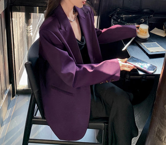 Damen Stilvoller Oversized Blazer Nord Taschen