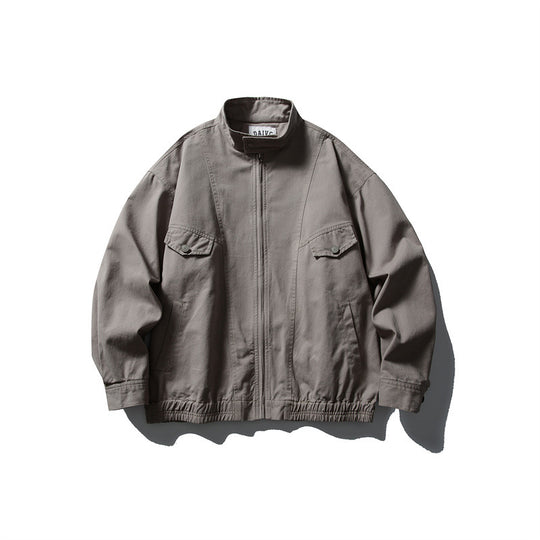 Herren Boxy-Fieldblouson mit Stehkragen, Frontreißverschluss und Pattentaschen Nord Taschen