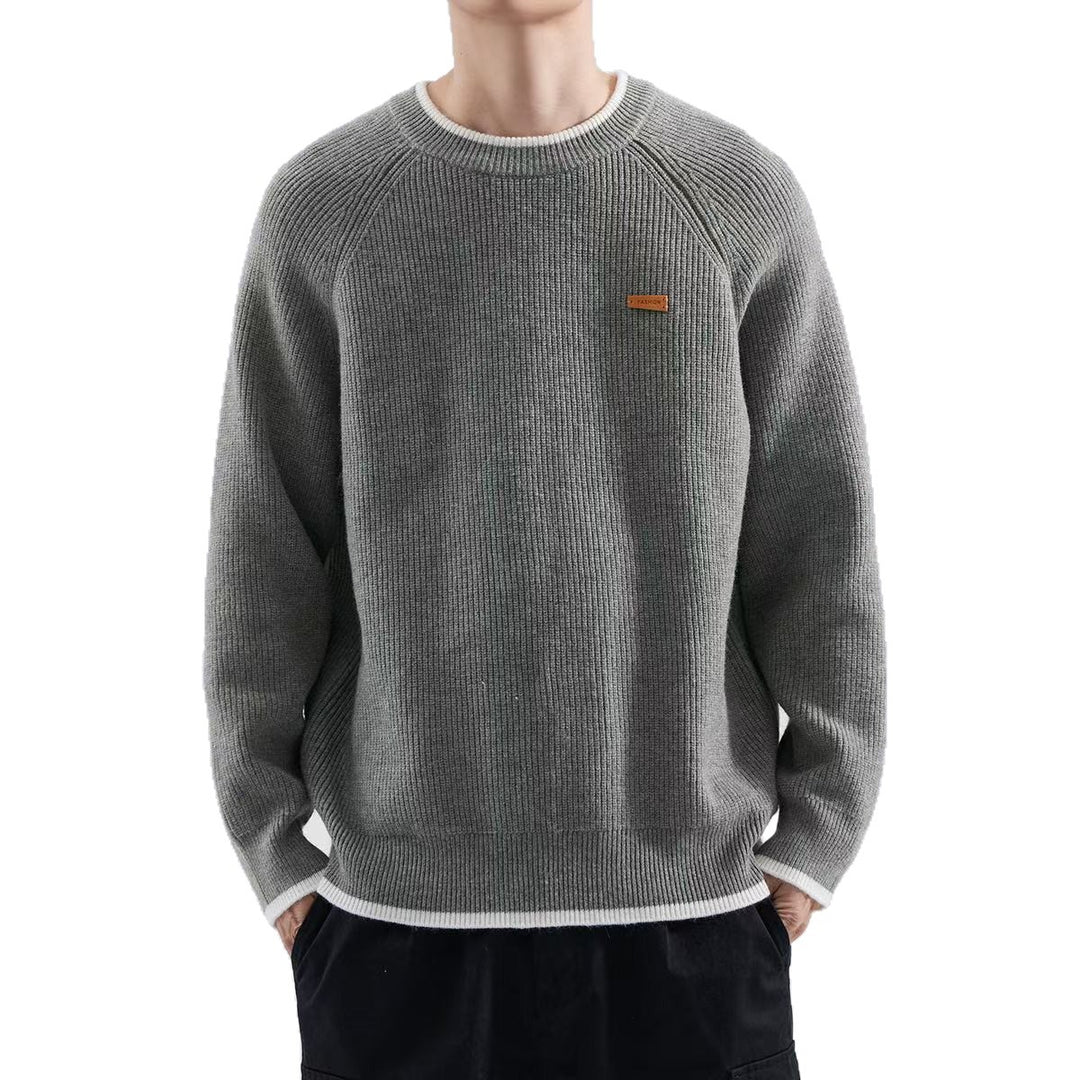 Herren Gemütlicher Strickpullover Nord Taschen