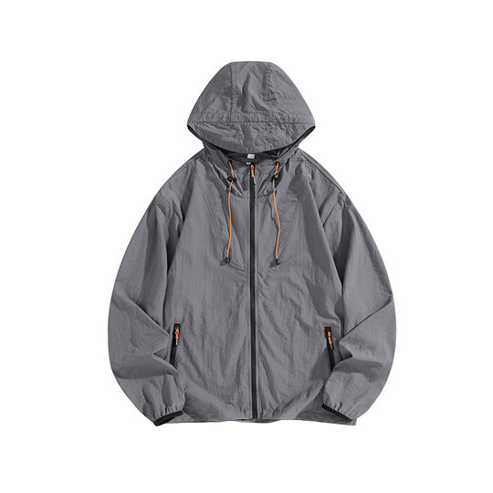 Herren Leichte Outdoorjacke mit Kapuze und praktischen Reißverschlusstaschen Nord Taschen