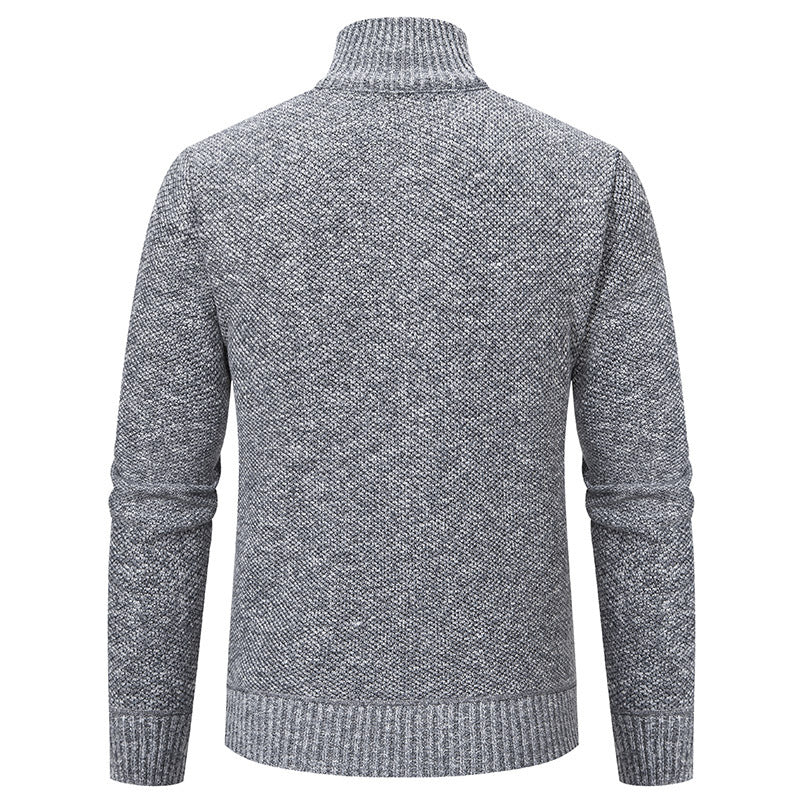 Herren Gesteppte Hybrid-Strickjacke mit Stehkragen, Kontrastärmeln und durchgehendem Reißverschluss Nord Taschen