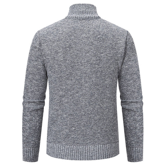 Herren Gesteppte Hybrid-Strickjacke mit Stehkragen, Kontrastärmeln und durchgehendem Reißverschluss Nord Taschen