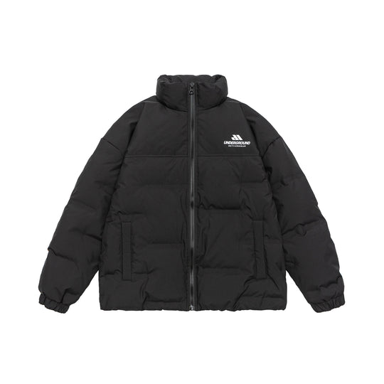Unisex Gepolsterte Komfort-Pufferjacke mit hohem Stehkragen und Markenlogo Nord Taschen