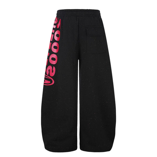 Damen Weite Culotte-Sweathose aus French-Terry mit hohem Komfortbund, Kordelzug und verstellbarem Saum Nord Taschen