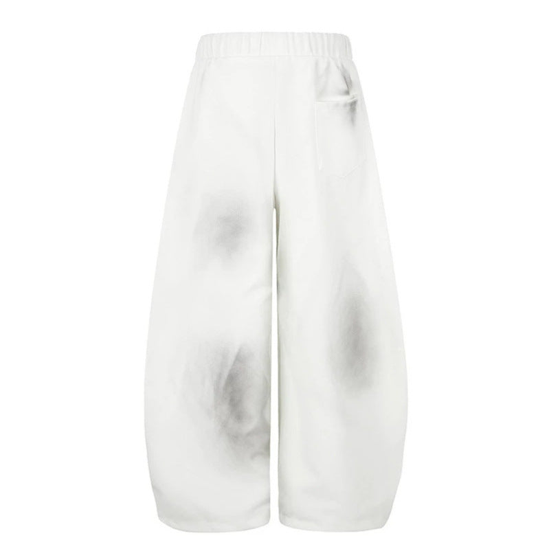 Damen Extraweite Palazzo-Sweathose mit Tunnelzugbund, Stern-Applikation und soften Batik-Effekt Nord Taschen
