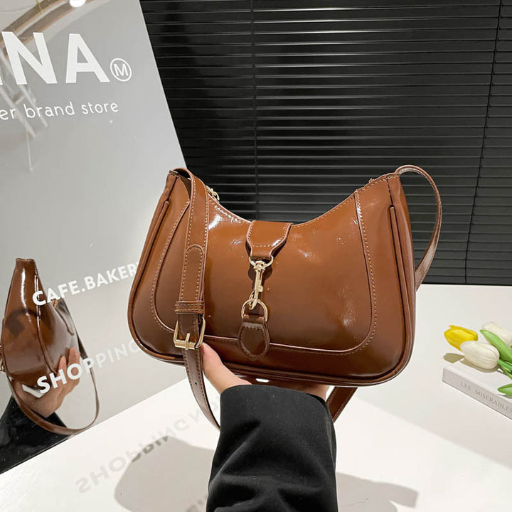 Damen Umhängetasche mit elegantem Glanz und vielseitigem Design Nord Taschen