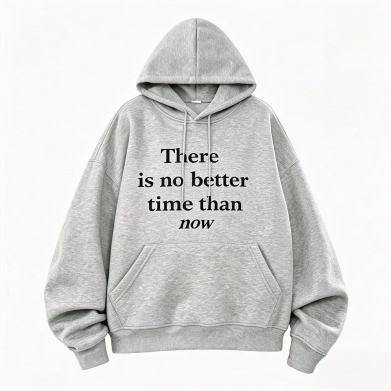 Unisex Oversize-Kapuzenpullover mit Statement-Print, French-Terry und Kängurutasche Nord Taschen
