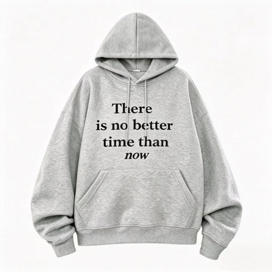 Unisex Oversize-Kapuzenpullover mit Statement-Print, French-Terry und Kängurutasche Nord Taschen