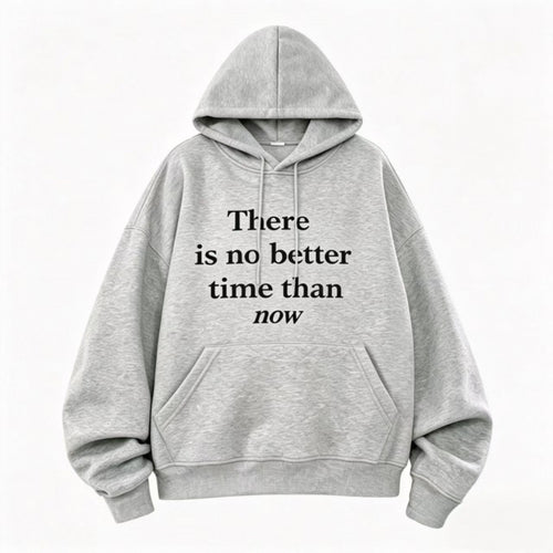 Unisex Oversize-Kapuzenpullover mit Statement-Print, French-Terry und Kängurutasche Nord Taschen