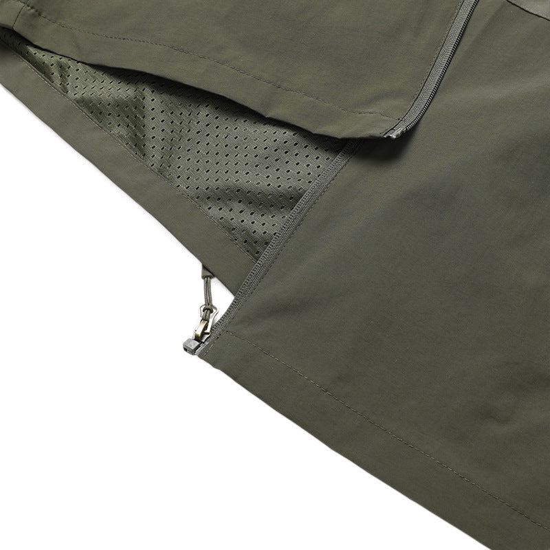 Herren Ultraleichte Allwetter-Outdoorjacke mit Kapuze atmungsaktivem Meshfutter und Reißverschlusstaschen Nord Taschen