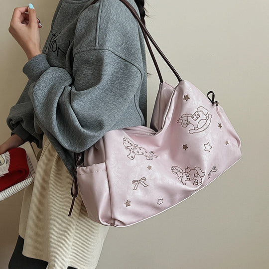 Damen Hobo-Tasche mit verspieltem Tiermotiv und großzügigem Innenraum Nord Taschen