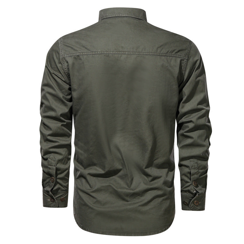 Herren  Field-Hemdjacke aus Baumwoll-Twill mit verstärkten Nähten und doppelten Brusttaschen Nord Taschen