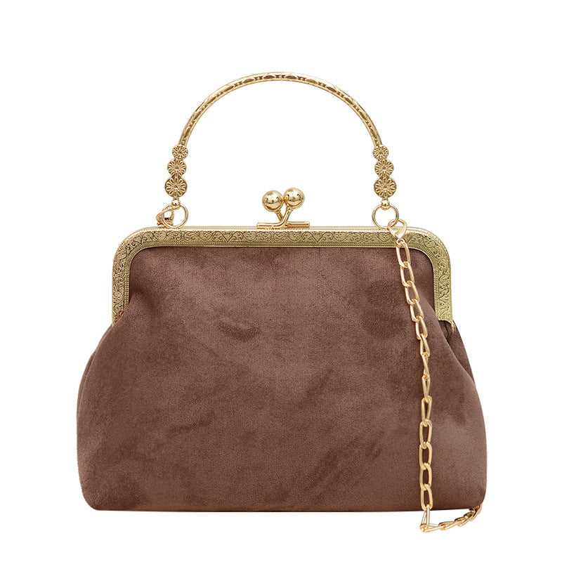 Damen elegante Clutch-Tasche mit Kettenriemen und floralem Verschluss Nord Taschen
