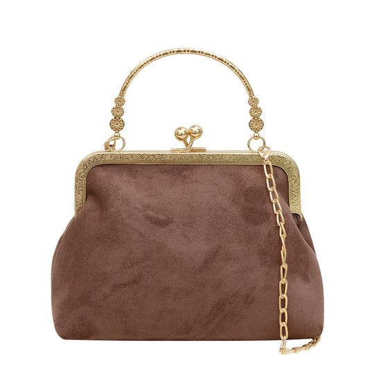Damen elegante Clutch-Tasche mit Kettenriemen und floralem Verschluss Nord Taschen
