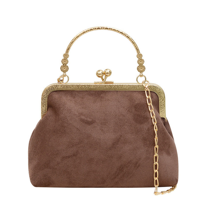 Damen elegante Clutch-Tasche mit Kettenriemen und floralem Verschluss Nord Taschen