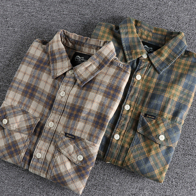 Herren Karo-Flanell-Hemd mit Brusttaschen und legerer Relaxed‑Passform Nord Taschen
