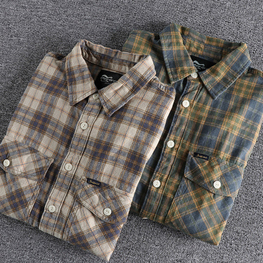 Herren Karo-Flanell-Hemd mit Brusttaschen und legerer Relaxed‑Passform Nord Taschen