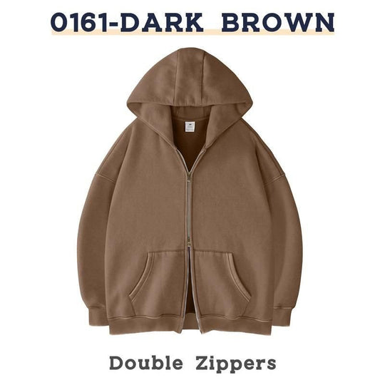 Unisex Oversized Kapuzenjacke mit Doppelreißverschluss und Kängurutaschen Nord Taschen