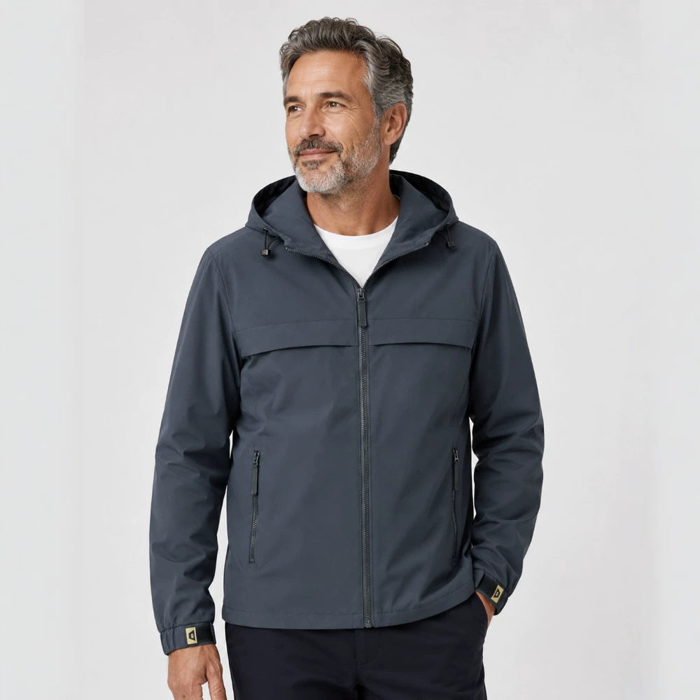 Herren Leichte Übergangsjacke mit verstellbarer Kapuze Nord Taschen