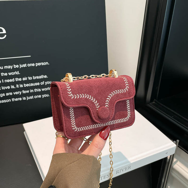 Damen Mini-Henkeltasche mit elegantem Steppmuster und goldenen Akzenten Nord Taschen