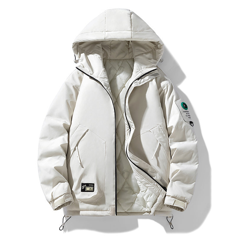 Herren Oversize-Utility-Kapuzenjacke mit verstellbarem Saum, verdecktem Reißverschluss und Multifunktions-Taschen Nord Taschen