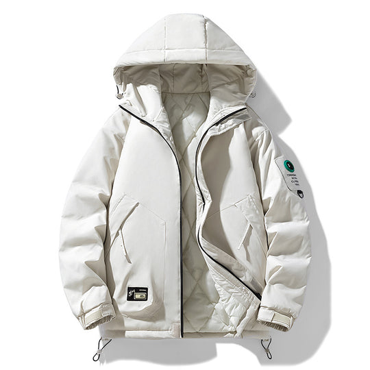 Herren Oversize-Utility-Kapuzenjacke mit verstellbarem Saum, verdecktem Reißverschluss und Multifunktions-Taschen Nord Taschen