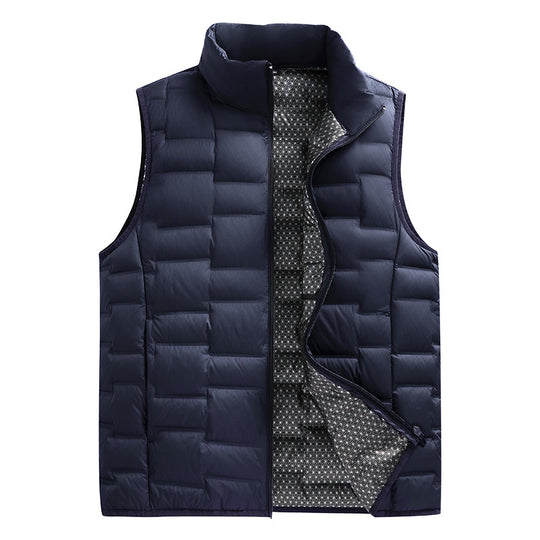 Herren Ultraleichte gesteppte Thermoweste mit reflektierendem Innenfutter und Stehkragen Nord Taschen