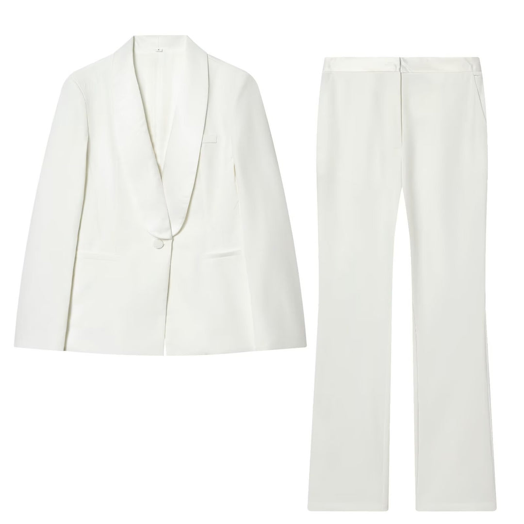 Damen Smoking-Blazer mit Schalkragen und Ein-Knopf-Verschluss Nord Taschen