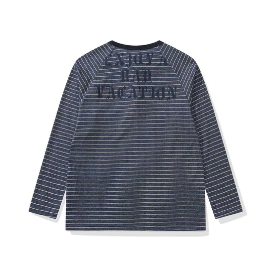 Herren Longsleeve-Henley mit Raglanärmeln und Knopfleiste Nord Taschen