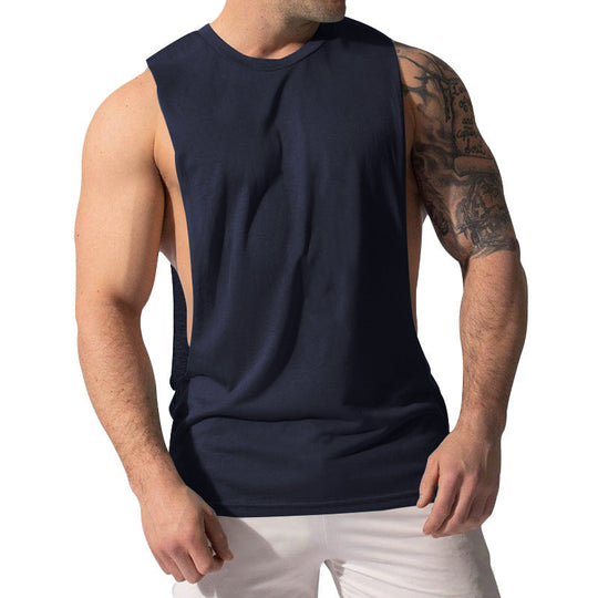 Herren nan Muskelshirt mit extra tiefen Armöffnungen und atmungsaktivem Baumwollmix