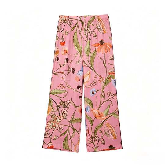 Damen Palazzo-Hose mit floralen Mustern