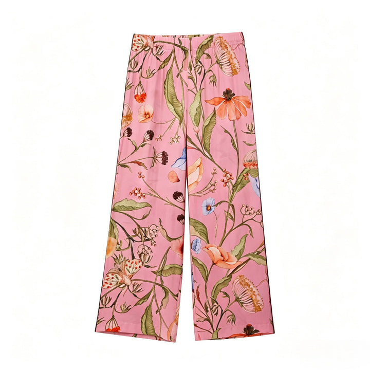 Damen Palazzo-Hose mit floralen Mustern