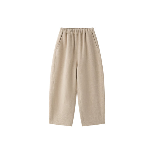 Damen Weite Teddy-Fleece Palazzo-Hose mit hohem Elastbund und Eingrifftaschen Nord Taschen