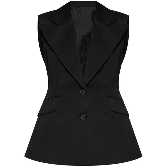 Damen Ärmelloser Blazer mit markantem Schalkragen und taillierter Silhouette Nord Taschen