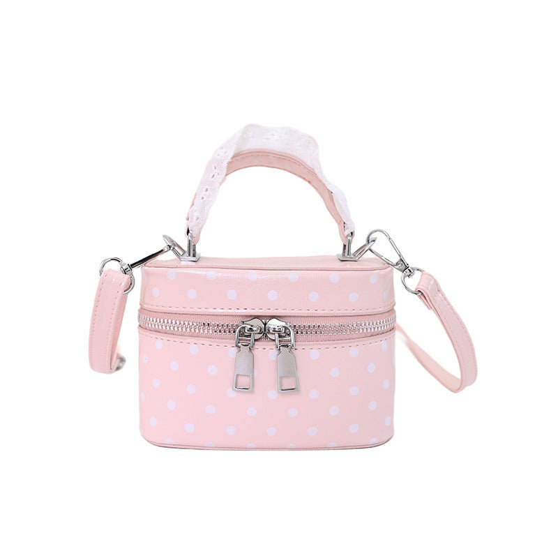 Damen Polka Dot Handtasche mit abnehmbaren Schulterriemen Nord Taschen