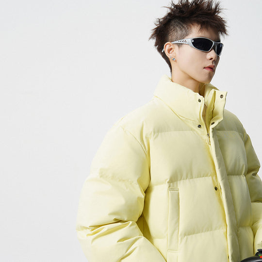 Herren Kurz geschnittene Oversize Steppjacke mit hohem Kragen Nord Taschen