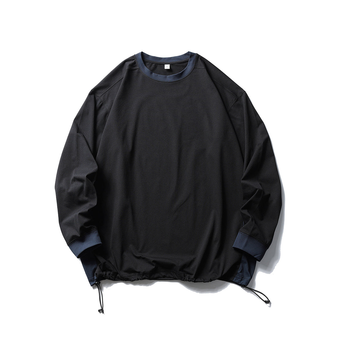 Unisex Oversize-Fleecepullover mit Kordelzugsaum und Kontrastkragen Nord Taschen