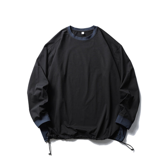 Unisex Oversize-Fleecepullover mit Kordelzugsaum und Kontrastkragen Nord Taschen