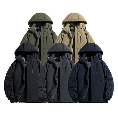 Herren Technischer Steppparka mit Kapuze, Thermo-Isolierung und Brust-Reißverschlusstasche Nord Taschen