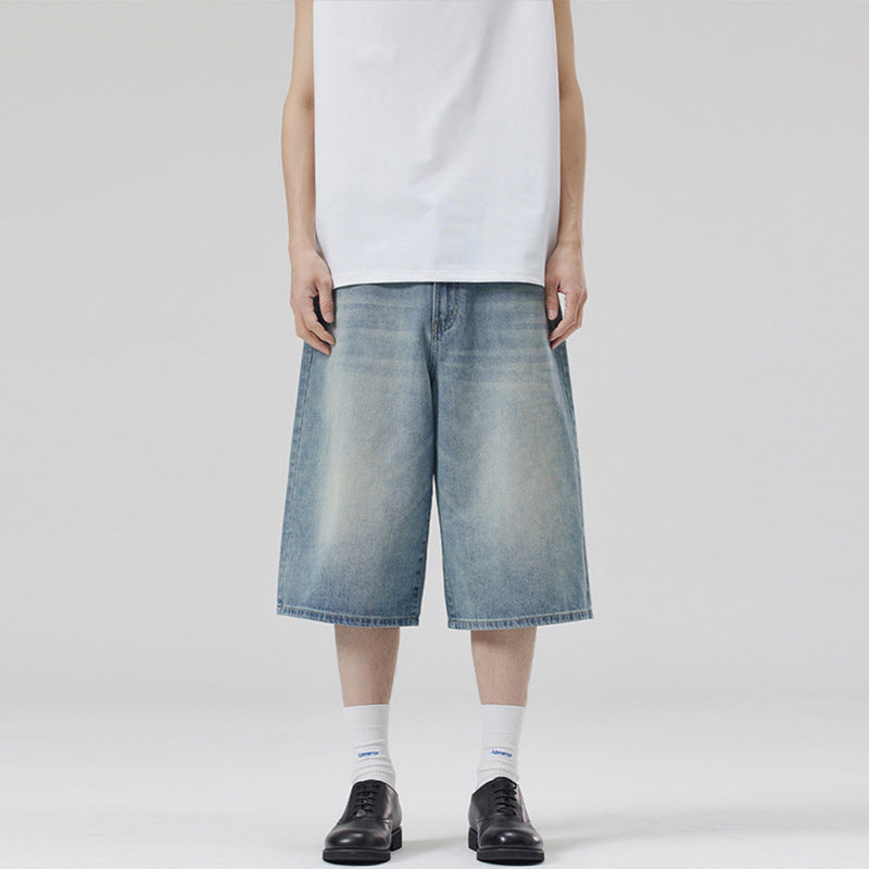 Damen Weite Denim-Culotte im lässigen Schnitt