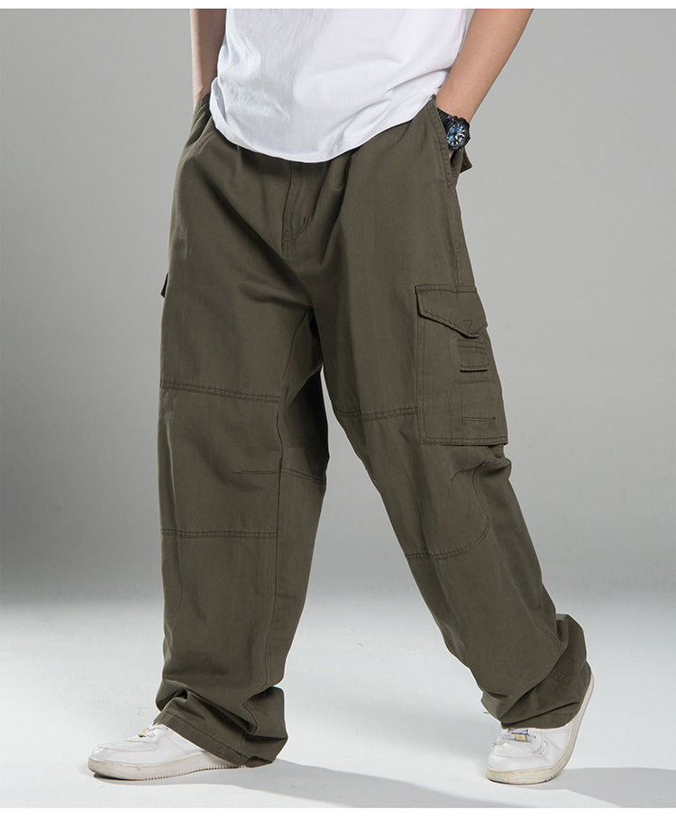 Herren Oversized Cargo-Hose mit weitem Bein, Mehrfach-Taschen und verstärkten Nähten Nord Taschen