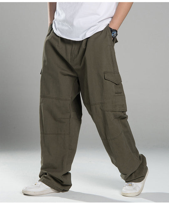 Herren Oversized Cargo-Hose mit weitem Bein, Mehrfach-Taschen und verstärkten Nähten Nord Taschen