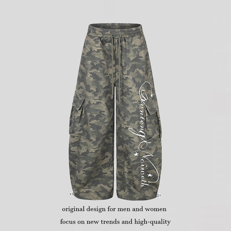 Damen Weite Cargopalazzo-Hose mit Tunnelzugbund, verstellbarem Saum und Cargo‑Taschen Nord Taschen